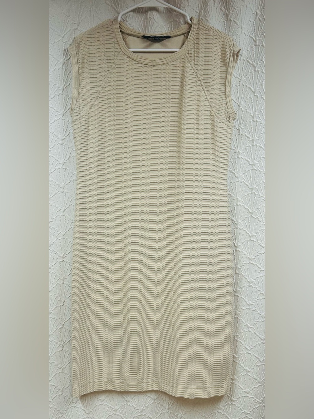 Sharagano Textured Cream Sheath Dress